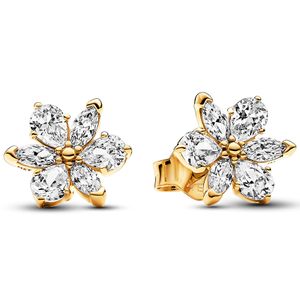 Pandora 262633C01 Oorknoppen Sparkling Herbarium Cluster zilver-zirconia goudkleurig-wit
