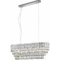 LED Hanglamp - Trio Select Malizia - 10 Lichtpunten - E14-fitting - Hoogte Aanpasbaar - IP20 - Chroom - Metaal