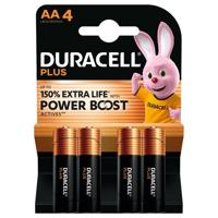 Batterij duracell plus powerboost 4x aa | 20 stuks