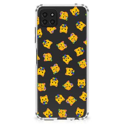 Doorzichtige Silicone Hoesje voor Samsung Galaxy A22 5G Katten Emojis