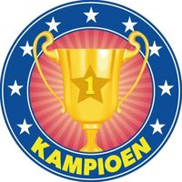 25x Bierviltjes kampioenen trofee/prijs/bokaal van karton - thumbnail