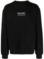 Maharishi sweat en coton biologique à logo brodé - Noir