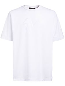 Giuseppe Zanotti t-shirt Lr-44 à découpes au laser - Blanc