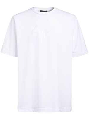 Giuseppe Zanotti t-shirt Lr-44 à découpes au laser - Blanc