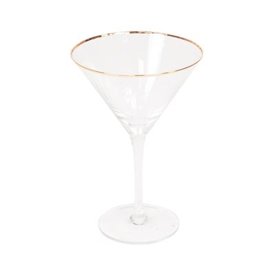 HV Martini Glas - Transparant/Goud - 12x12x18,5cm