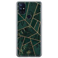 OnePlus Nord N10 5G siliconen hoesje - Abstract groen