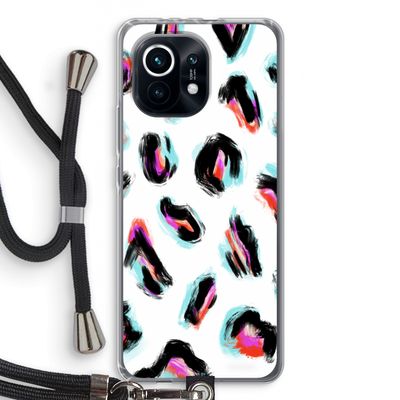 Cheetah color: Xiaomi Mi 11 Transparant Hoesje met koord