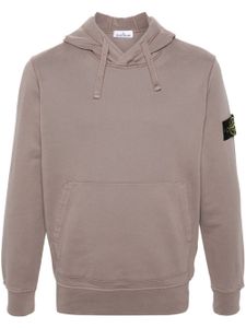 Stone Island hoodie en coton à patch - Gris