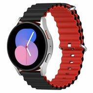 Ocean Style bandje - Zwart / rood - Huawei Watch GT 2 & GT 3 - 42mm Ocean Style bandje - Zwart / rood - Huawei Watch GT 2 & GT 3 - 42mm