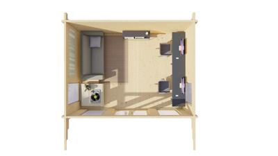 Blokhut - Tuinhuis Mia | 70 mm | Red Class Wood geïmpregneerd