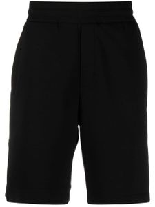 Emporio Armani short de jogging à logo brodé - Noir