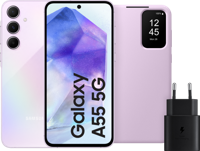 Samsung Galaxy A55 128GB Roze 5G + Accessoirepakket