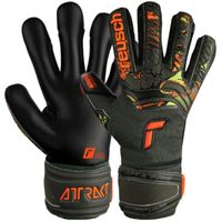 Reusch Attrakt Gold X Finger Support JR - Green/Orange/Black