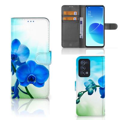 OPPO Reno 6 Pro Plus 5G Hoesje Orchidee Blauw - Cadeau voor je Moeder