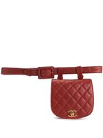 CHANEL Pre-Owned sac banane matelassé à logo CC (années 1990) - Rouge - thumbnail