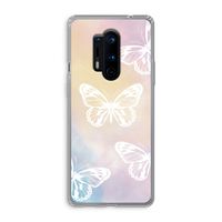 White butterfly: OnePlus 8 Pro Transparant Hoesje