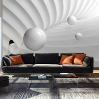 Zelfklevend fotobehang - Witte symetrie, 8 maten, premium print