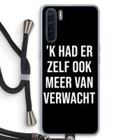 Meer verwacht - Zwart: Oppo A91 Transparant Hoesje met koord