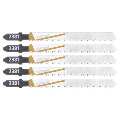 Wolfcraft Decoupeerzaagbladen | T-schacht | HCS | 100mm | 5 stuks - 2651000