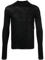 Ann Demeulemeester pull en maille Bastiaan à design nervuré - Noir - thumbnail