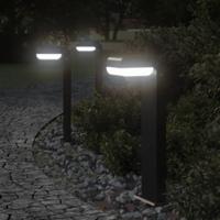 VidaXL Buitenlampen staand 3 st 50 cm gegoten aluminium zwart VidaXL Buitenlampen staand 3 st 50 cm gegoten aluminium zwart