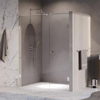 BRAUER Void Carving Nisdeur - 2-delig - 160x200cm - 70cm draaideur aan muur - glascoating - omkeerbaar - helder glas - Chroom GS-VOCN2H7090200CE BRAUER Void Carving Nisdeur - 2-delig - 160x200cm - 70cm draaideur aan muur - glascoating - omkeerbaar - helder glas - Chroom GS-VOCN2H7090200CE