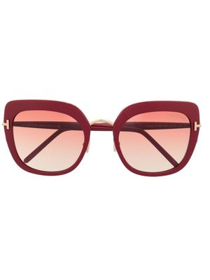 TOM FORD Eyewear lunettes de soleil teintées à monture oversize - Rose