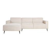 by fonQ Bo Hoekbank met Chaise Longue Links - Linnen - Beige