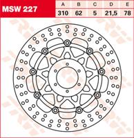 TRW Remschijf, remschijven voor de moto, MSW227
