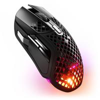 Steelseries Aerox 5 Wireless Gaming-muis Draadloos, Bluetooth Optisch Zwart 9 Toetsen 18000 dpi Verlicht, Oplaadbaar