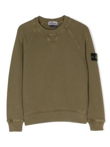 Stone Island Junior sweat en coton à patch logo - Vert