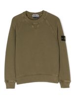 Stone Island Junior sweat en coton à patch logo - Vert - thumbnail