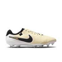 Nike Tiempo Legend 10 Pro Gras Voetbalschoenen (FG) Geel Wit Zwart Goud - thumbnail