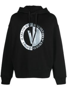 Versace Jeans Couture hoodie en coton à logo imprimé - Noir