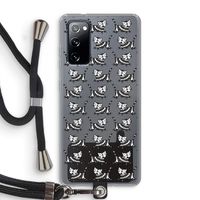 Zwarte poes: Samsung Galaxy S20 FE / S20 FE 5G Transparant Hoesje met koord