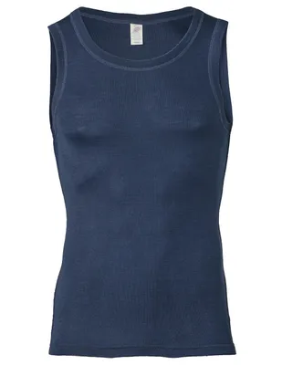 Heren Hemd Zijde Wol Engel Natur, Kleur Navy blauw, Maat 54/56 - Extra Large