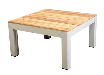 Midori coffee table 77,5x77,5 cm aluminium salix/teak - Yoi