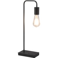 LED Tafellamp - Tafelverlichting - Trion Milaya - E27 Fitting - Rechthoek - Mat Zwart - Aluminium - thumbnail