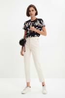 Straight fit cropped jeans - WHITE - 38