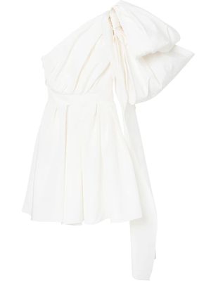 Carolina Herrera robe drapée à détail de nœud - Blanc