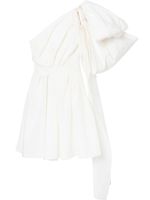 Carolina Herrera robe drapée à détail de nœud - Blanc