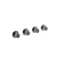 Hotbath Archie Afbouwdeel - Inbouw douche thermostaat met 3 stopkranen horizontaal en verticaal te monteren BGP Geborsteld Gunmetal PVD AR7070EXTBGP