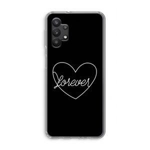 Forever heart black: Samsung Galaxy A32 5G Transparant Hoesje