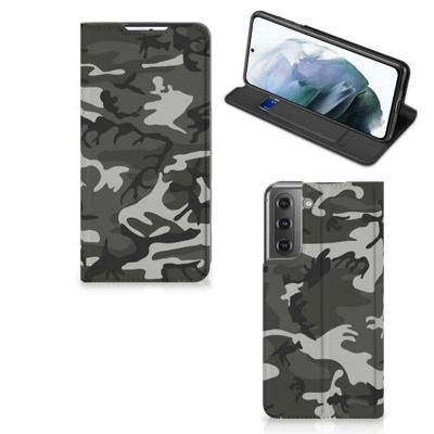 Samsung Galaxy S21 FE | Hoesje met Magneet | Army Light