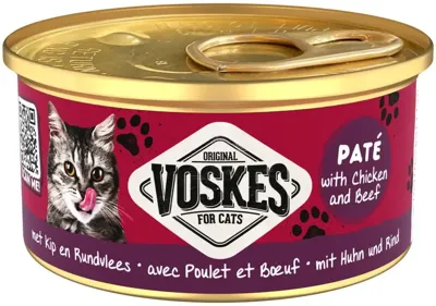 Voskes kattenpaté kip & rundvlees 85g