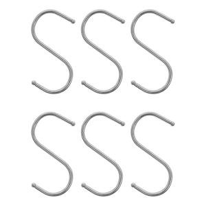 Ophanghaak - 6x- S-haak - 6.5 cm - hangers - kledinghaken / keukenhaak