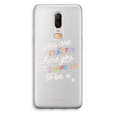 Right Place: OnePlus 6 Transparant Hoesje