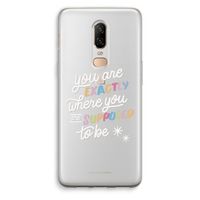 Right Place: OnePlus 6 Transparant Hoesje