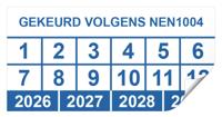 Keuringssticker gekeurd volgens NEN 1004 rechthoek 50 x 25 mm - 250 stuks (op rol)