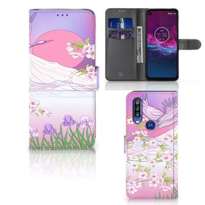 Motorola One Action | Telefoonhoesje | Met pasjeshouder | Bird Flying